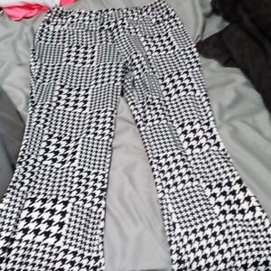 Black and white dress pants very thin material